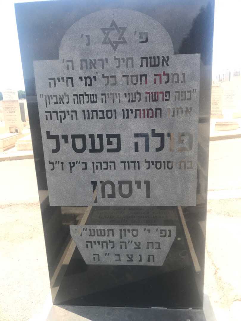 קברו של פולה פעסיל ויסמן. תמונה 2