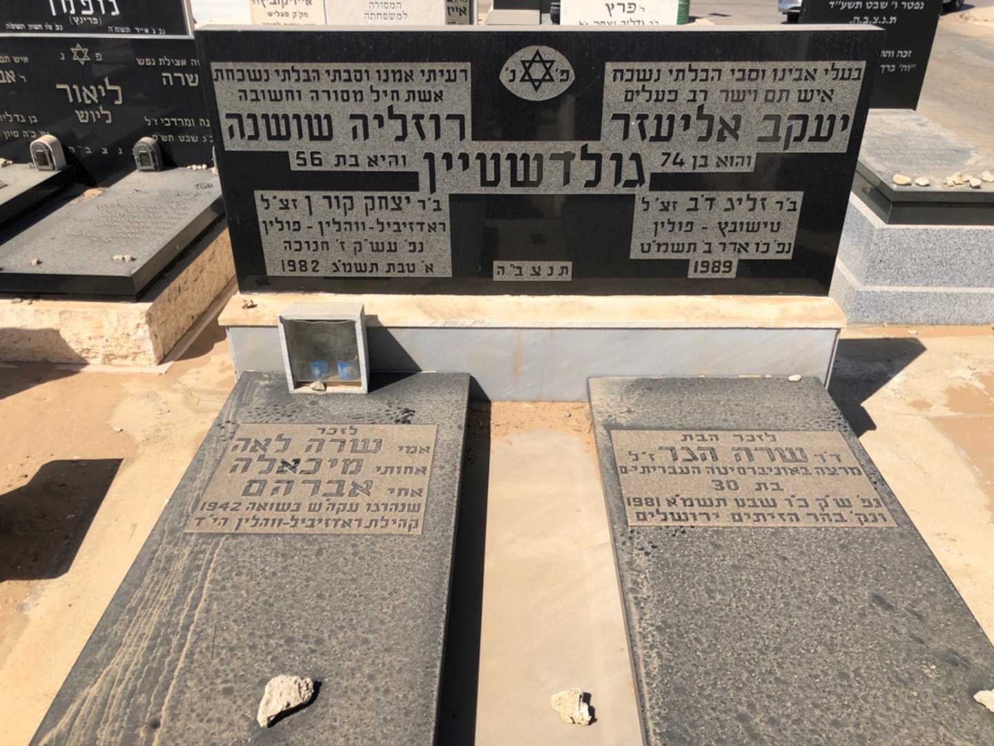 קברו של רוזליה שושנה גולדשטיין. תמונה 2