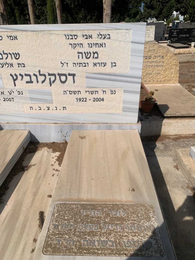קברו של משה דסקלוביץ. תמונה 2