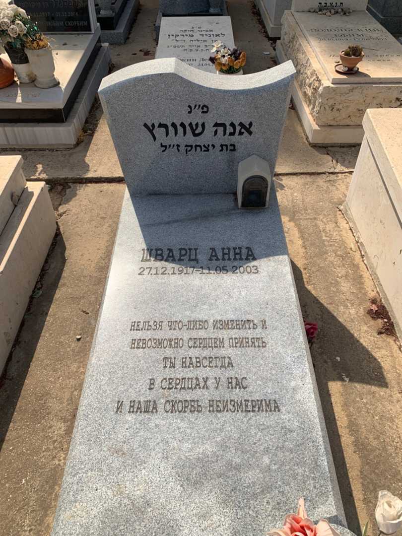 קברו של אנה שוורץ