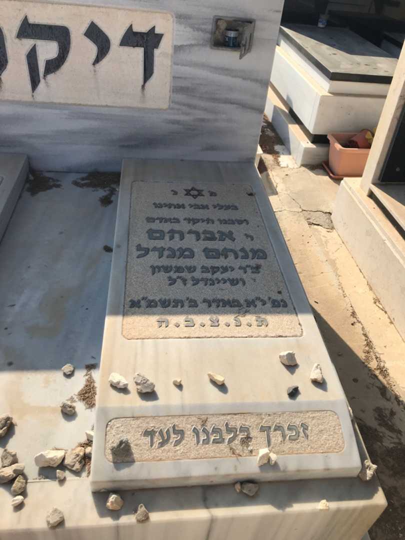 קברו של אברהם מנחם מנדל דיקר. תמונה 2