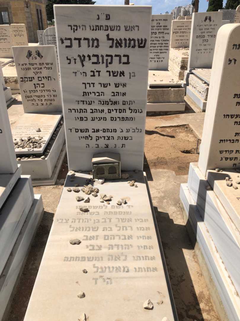 קברו של שמואל מרדכי ברקוביץ. תמונה 1