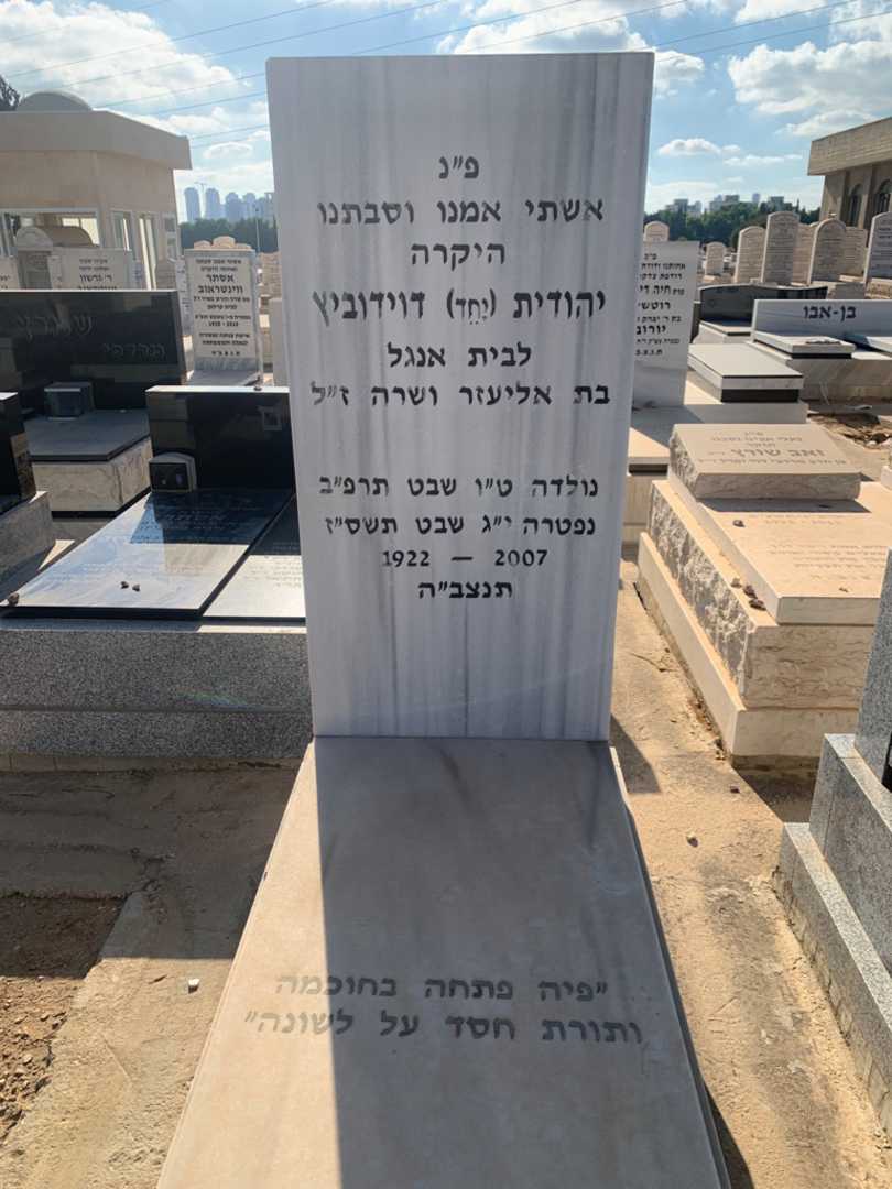 קברו של יהודית "יחד" דוידוביץ
