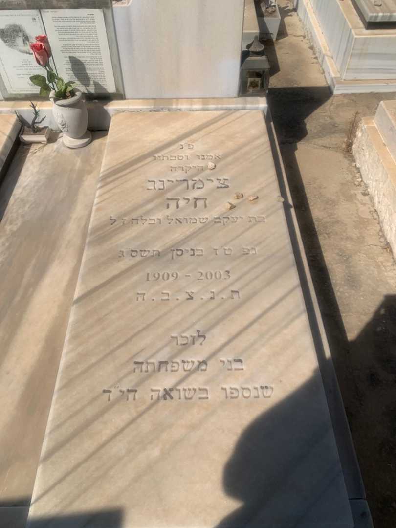 קברו של חיה צימרינג. תמונה 2