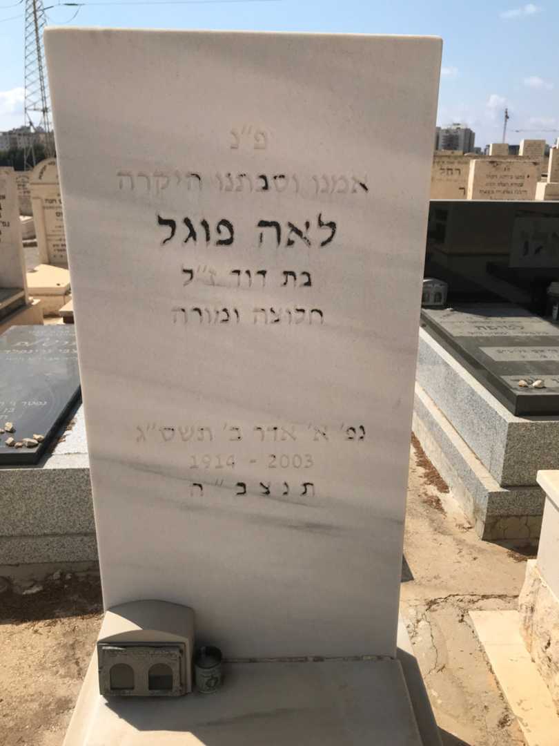 קברו של לאה פוגל. תמונה 2