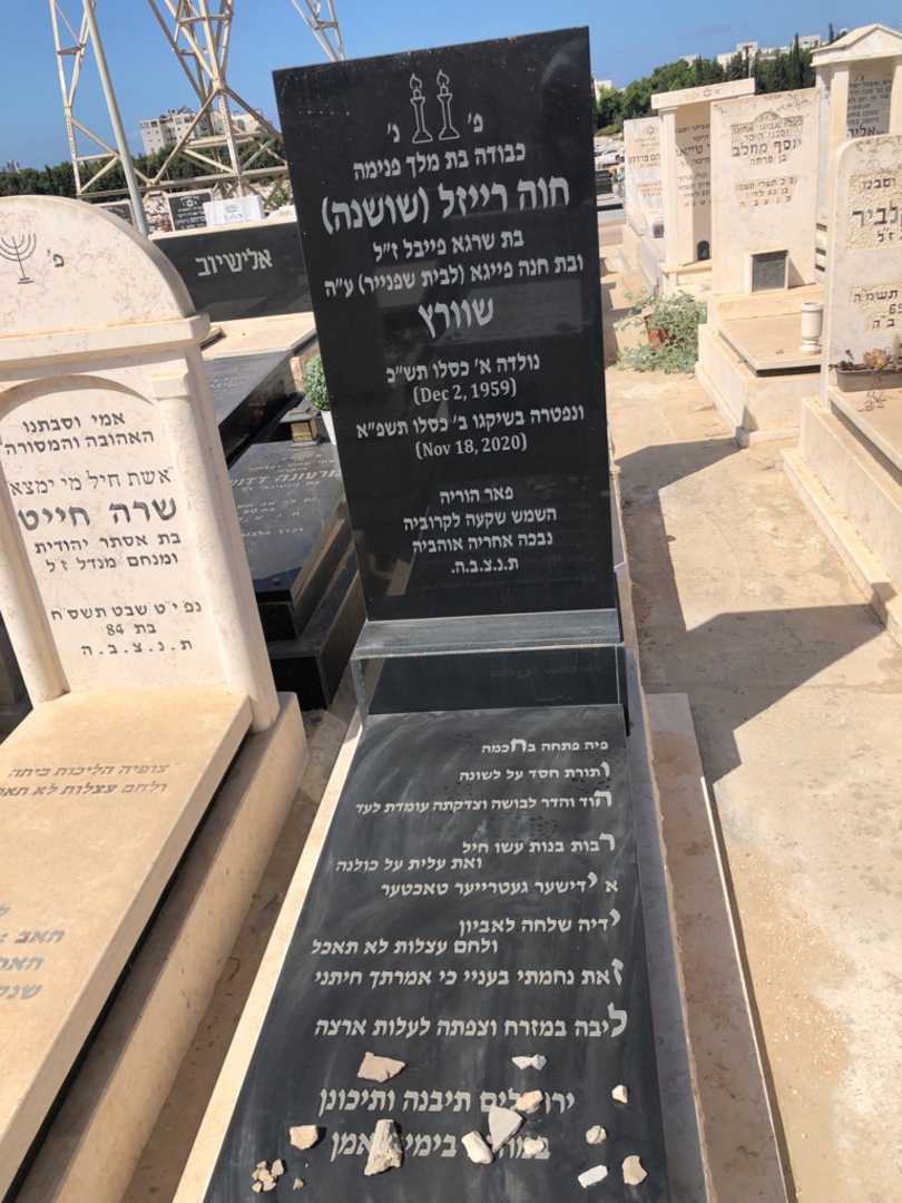 קברו של חוה רייזל "שושנה" שוורץ