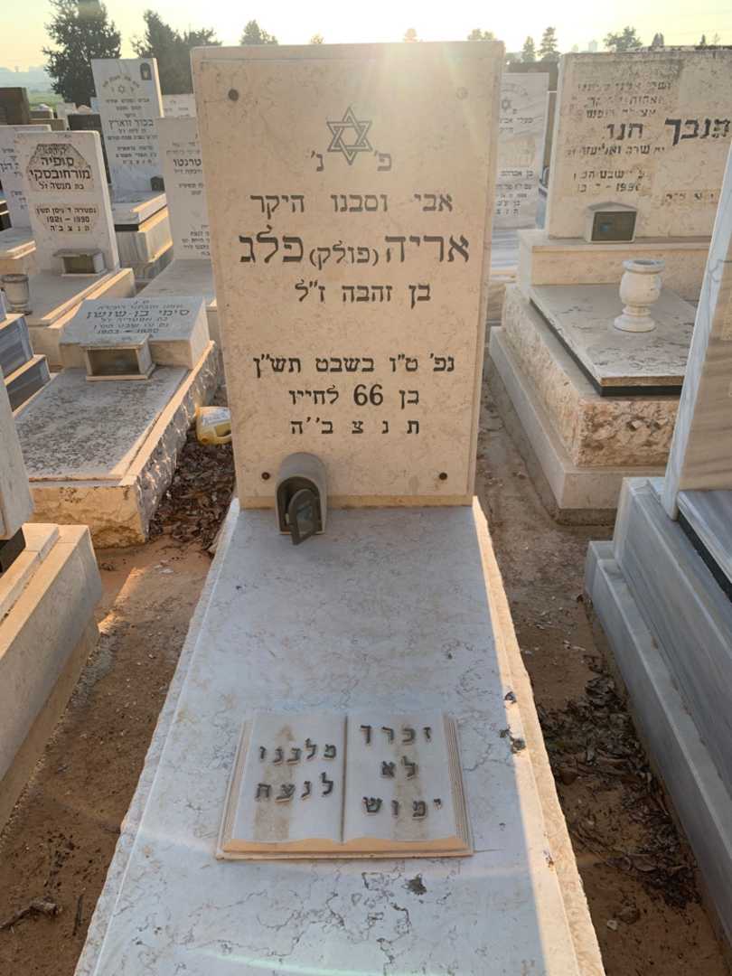 קברו של אריה "פולק" פלג