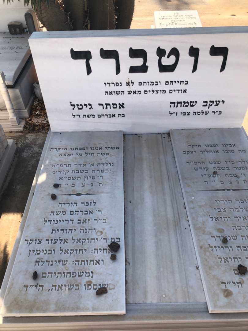 קברו של אסתר גיטל רוטברד. תמונה 1