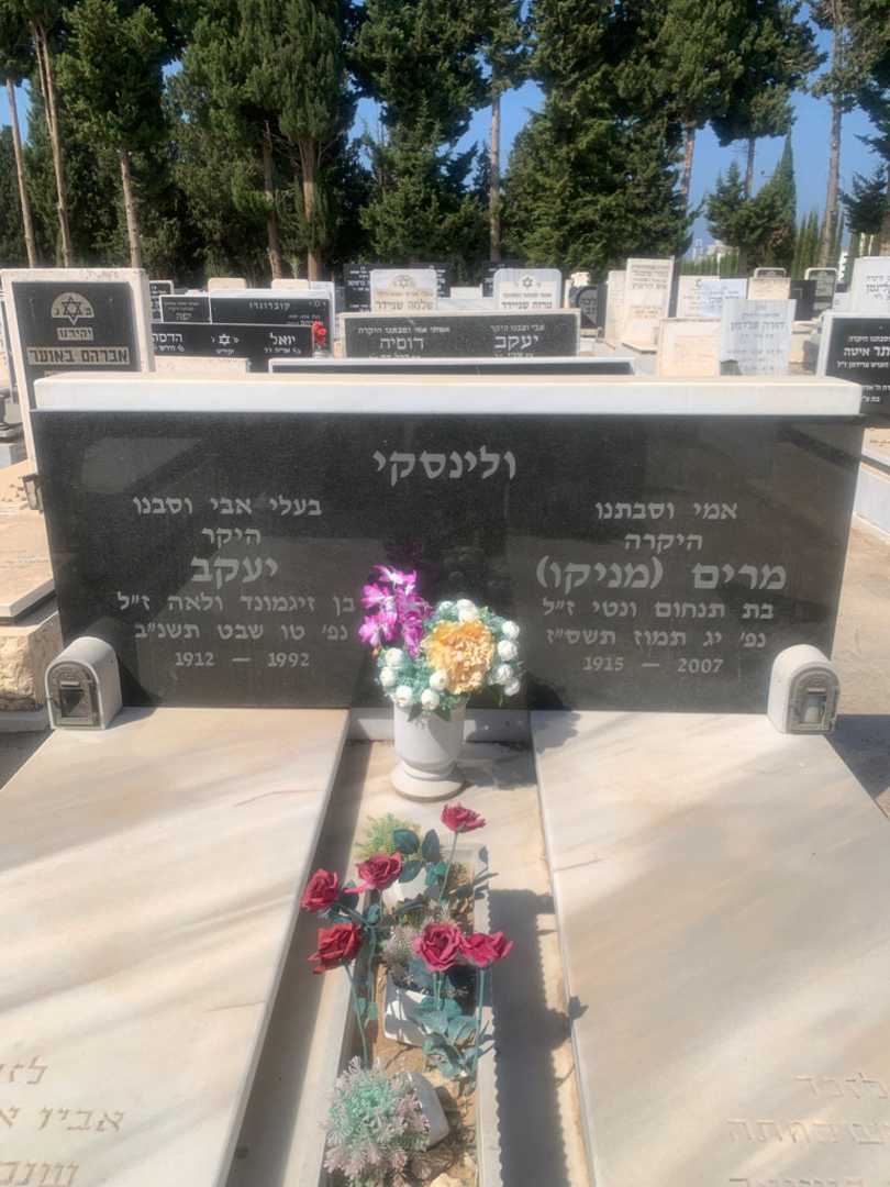 קברו של מרים "מניקו" ולינסקי. תמונה 1