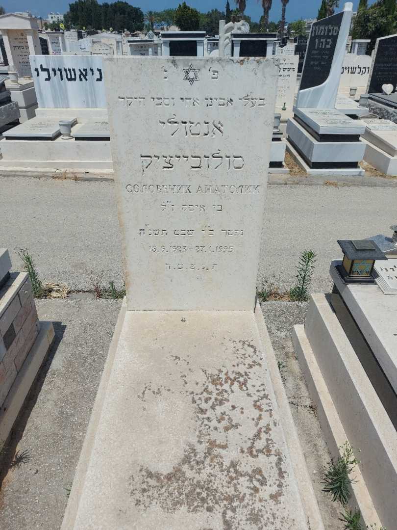 קברו של אנטולי סולובייציק