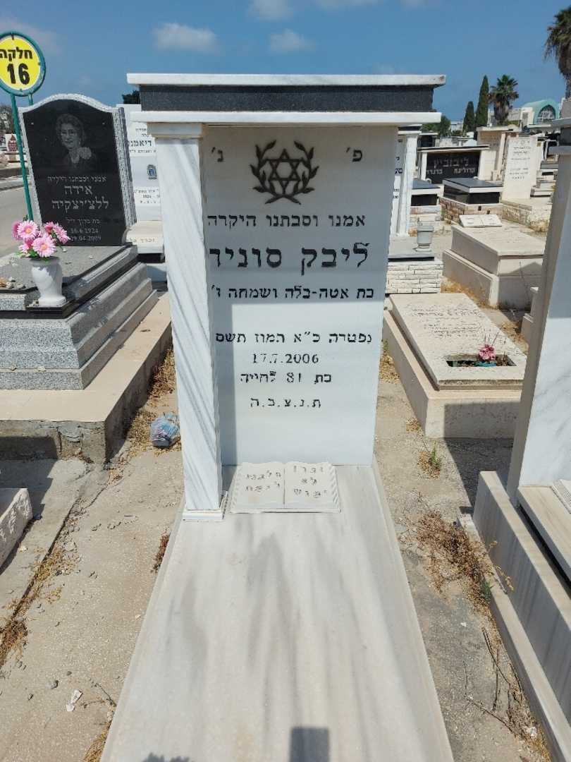 קברו של סוניה ליבק. תמונה 1