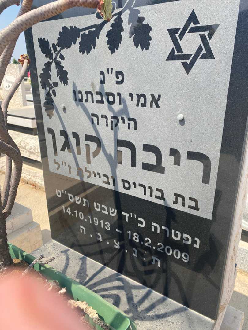 קברו של ריבה קוגן. תמונה 3