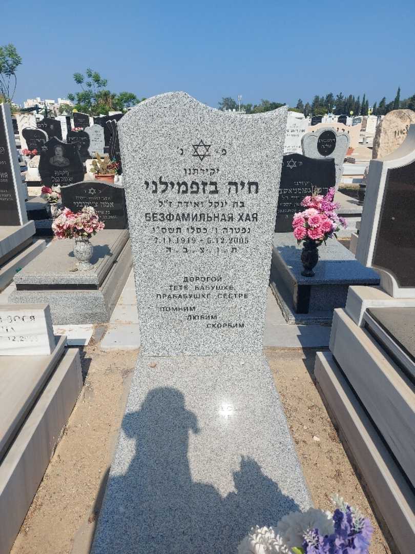 קברו של חיה בזפמילני