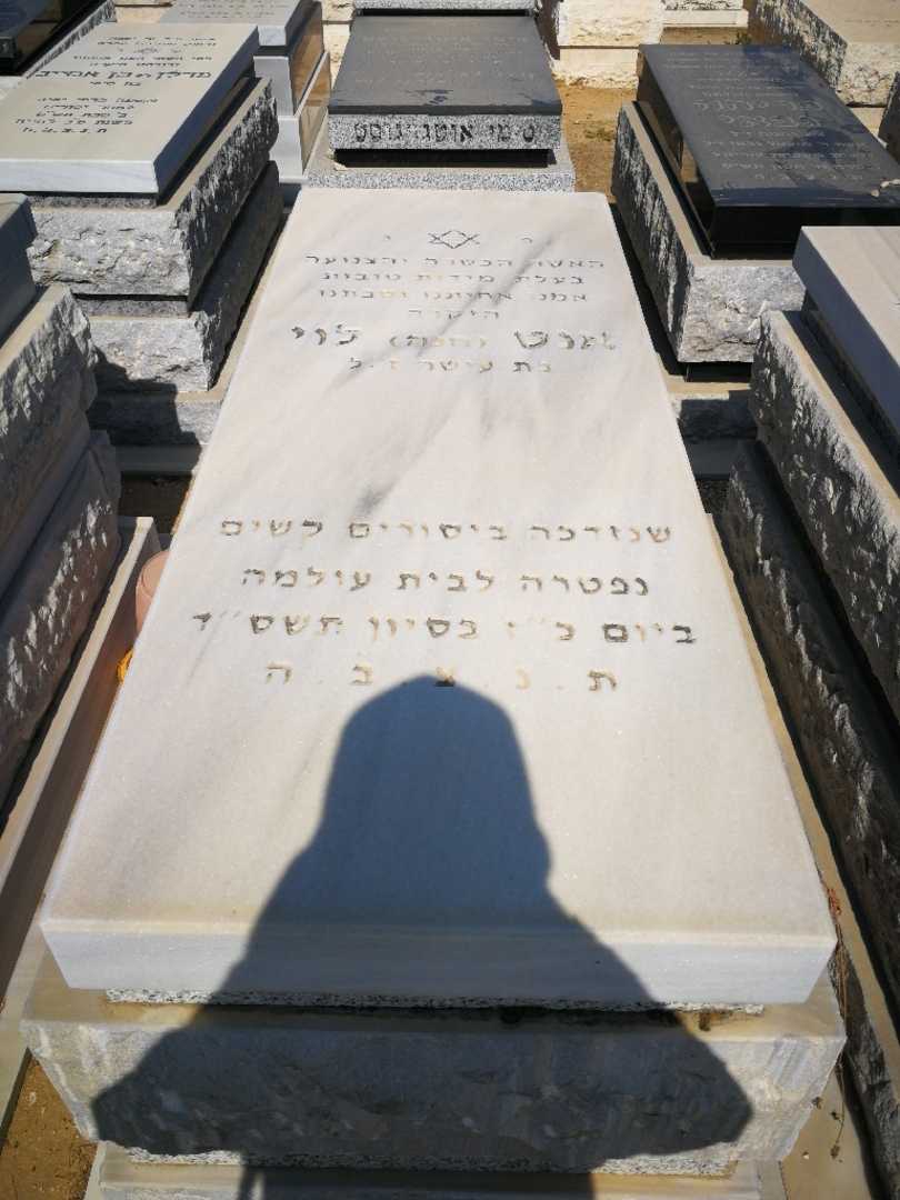 קברו של אנט "חנה" לוי