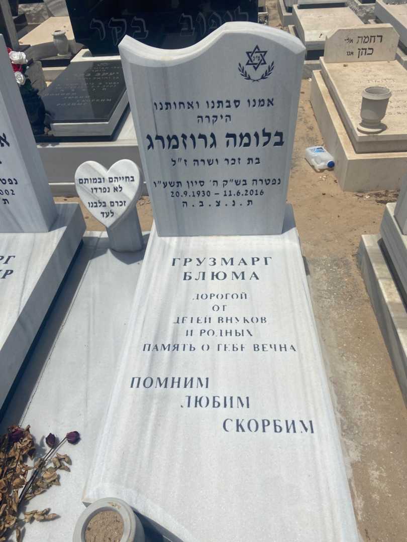 קברו של בלומה גרוזמרג. תמונה 1