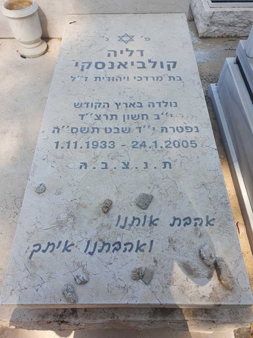 קברו של דליה קולביאנסקי. תמונה 2