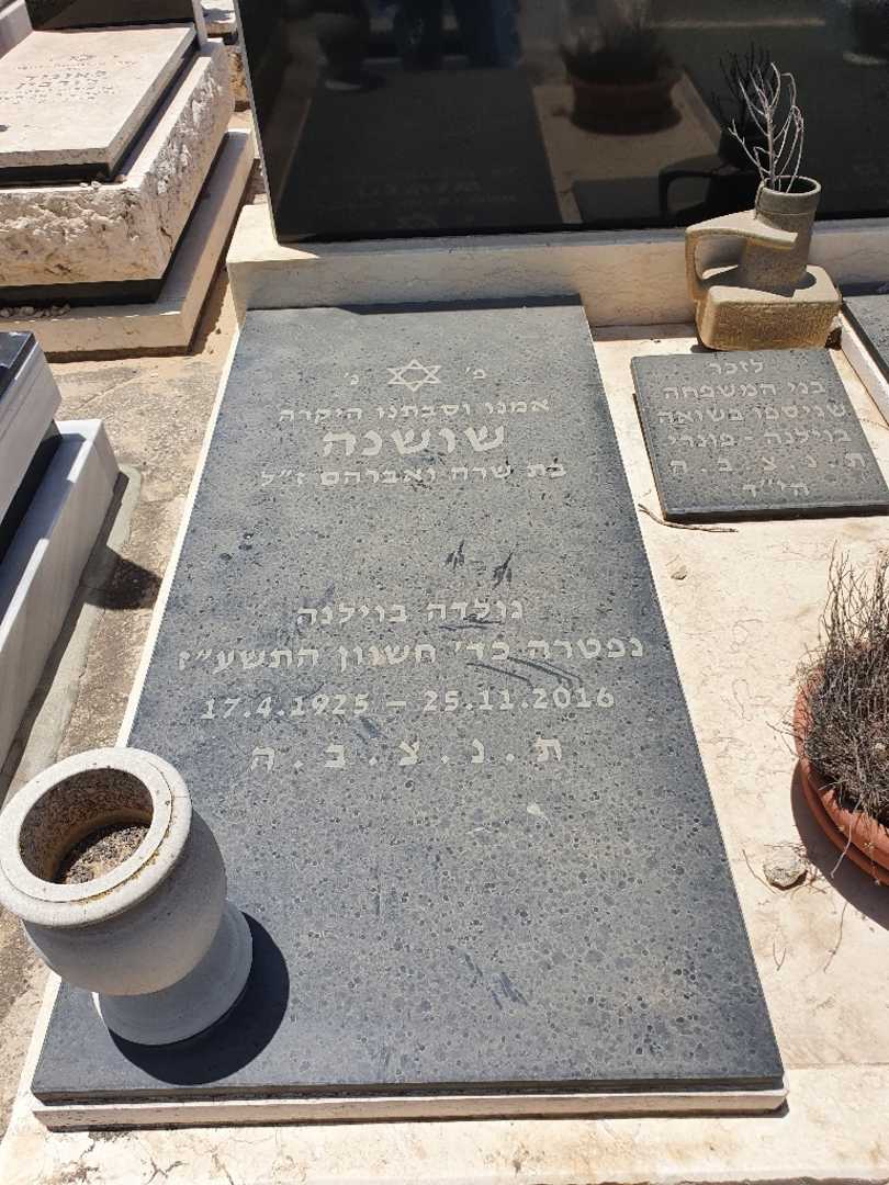 קברו של שושנה פרידה רוזה שורנזון. תמונה 2
