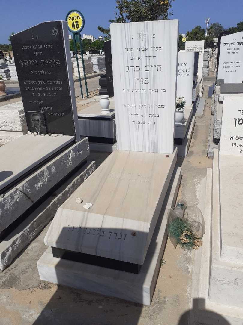קברו של חיים פור
