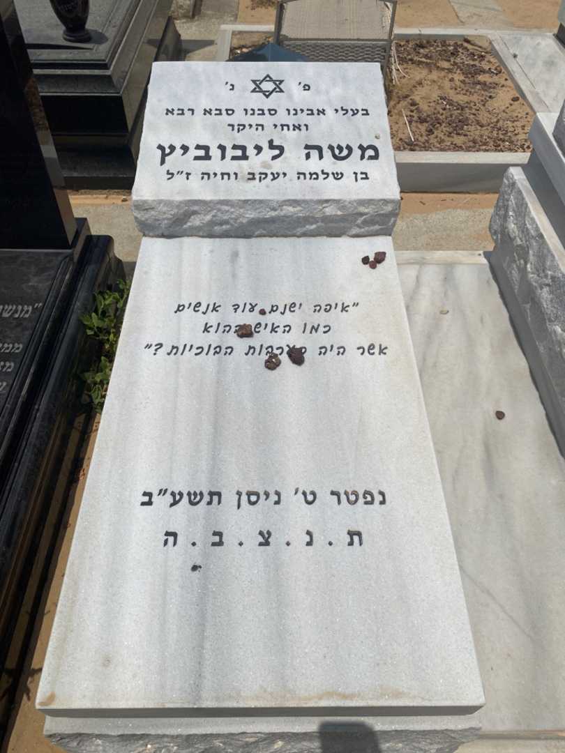 קברו של משה ליבוביץ. תמונה 2