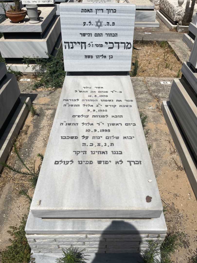 קברו של מרדכי חיינה