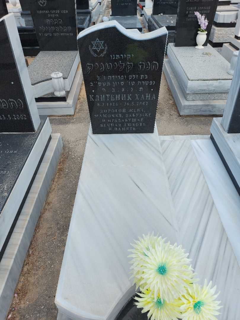 קברו של חנה קליטניק. תמונה 1