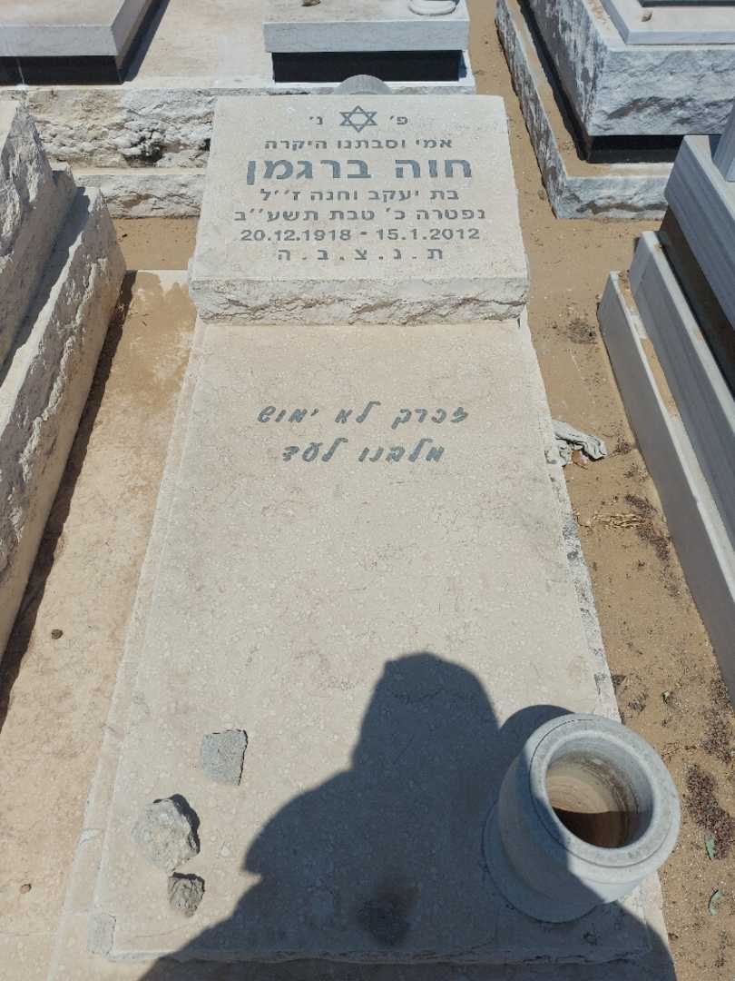 קברו של חוה ברגמן. תמונה 2