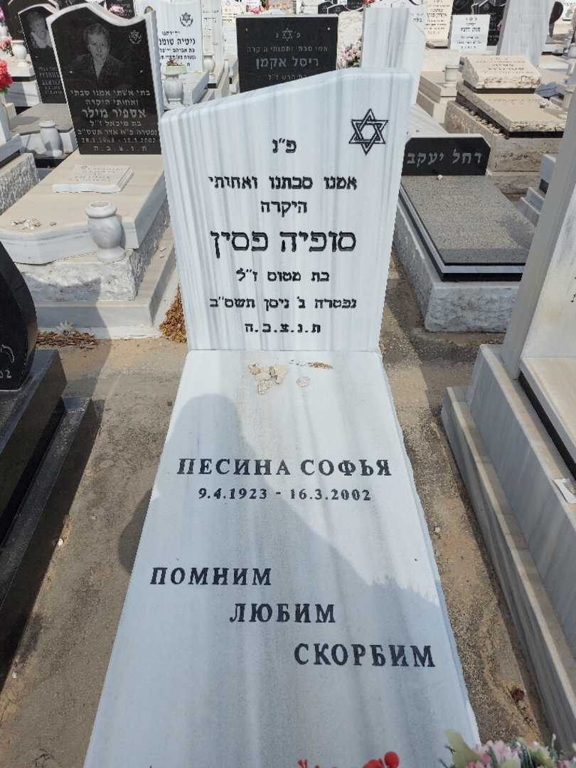 קברו של סופיה פסין