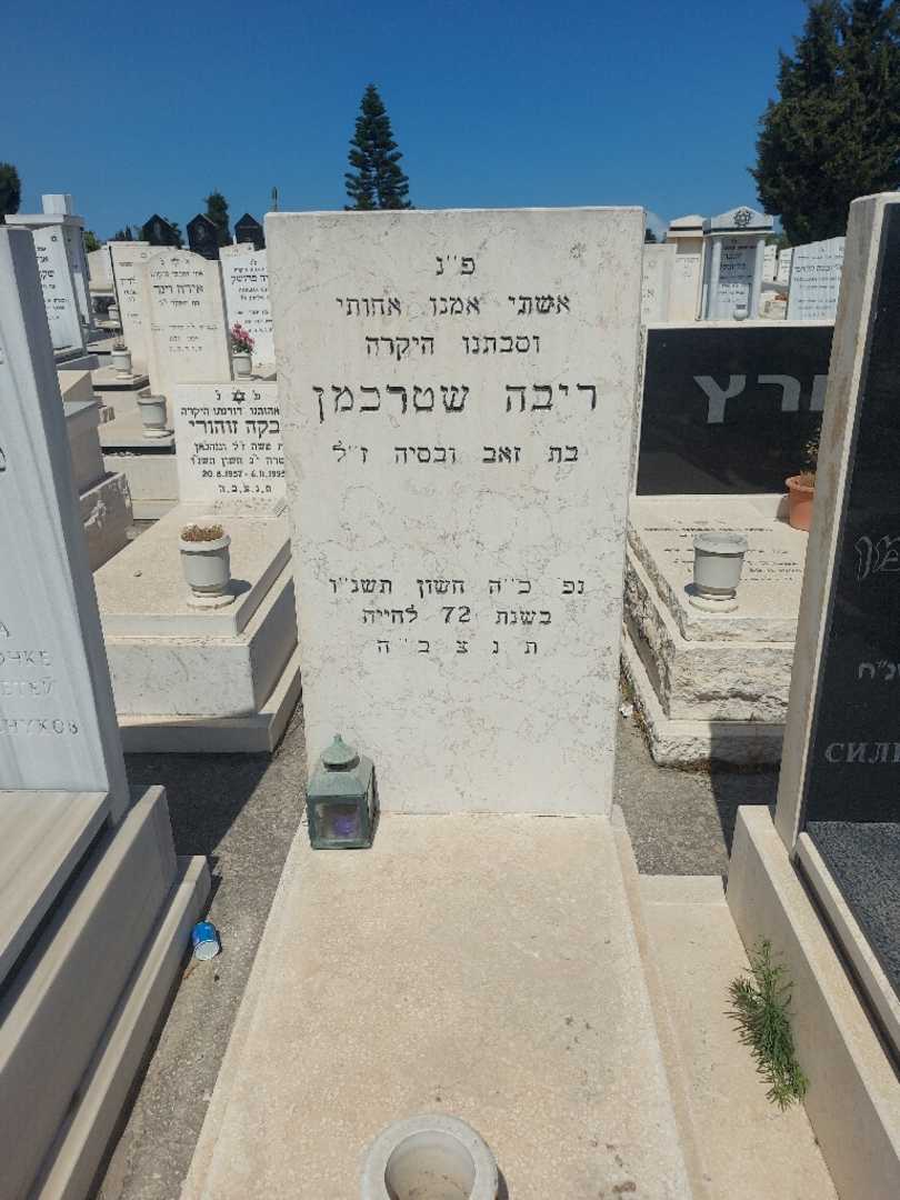 קברו של ריבה שטרכמן. תמונה 1