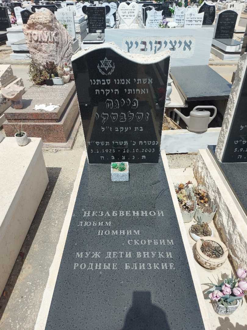 קברו של פייגה זסלבסקי. תמונה 1