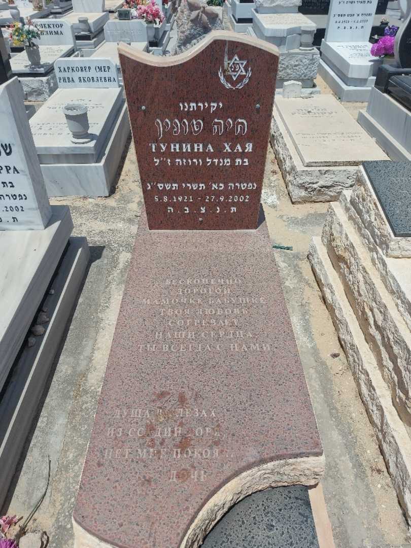 קברו של חיה טונין