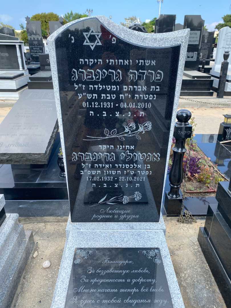 קברו של פרדה גרינברג. תמונה 4