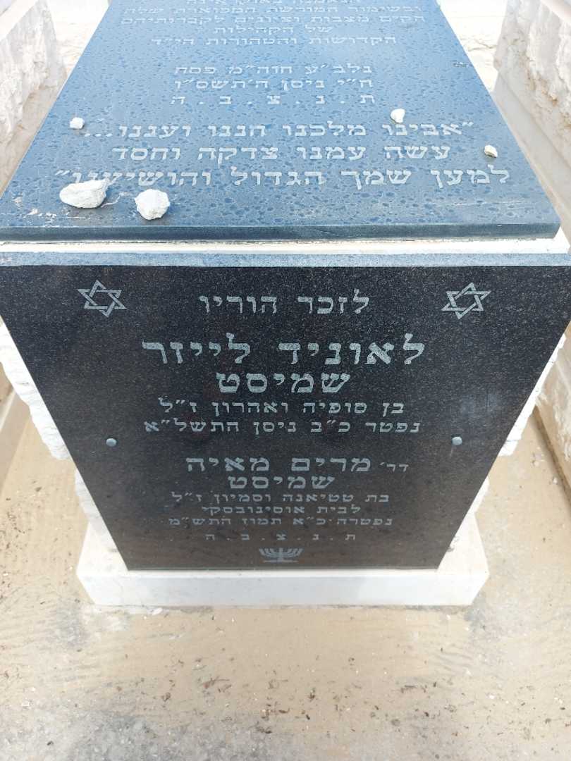 קברו של לאוניד לייזר שמיסט. תמונה 2