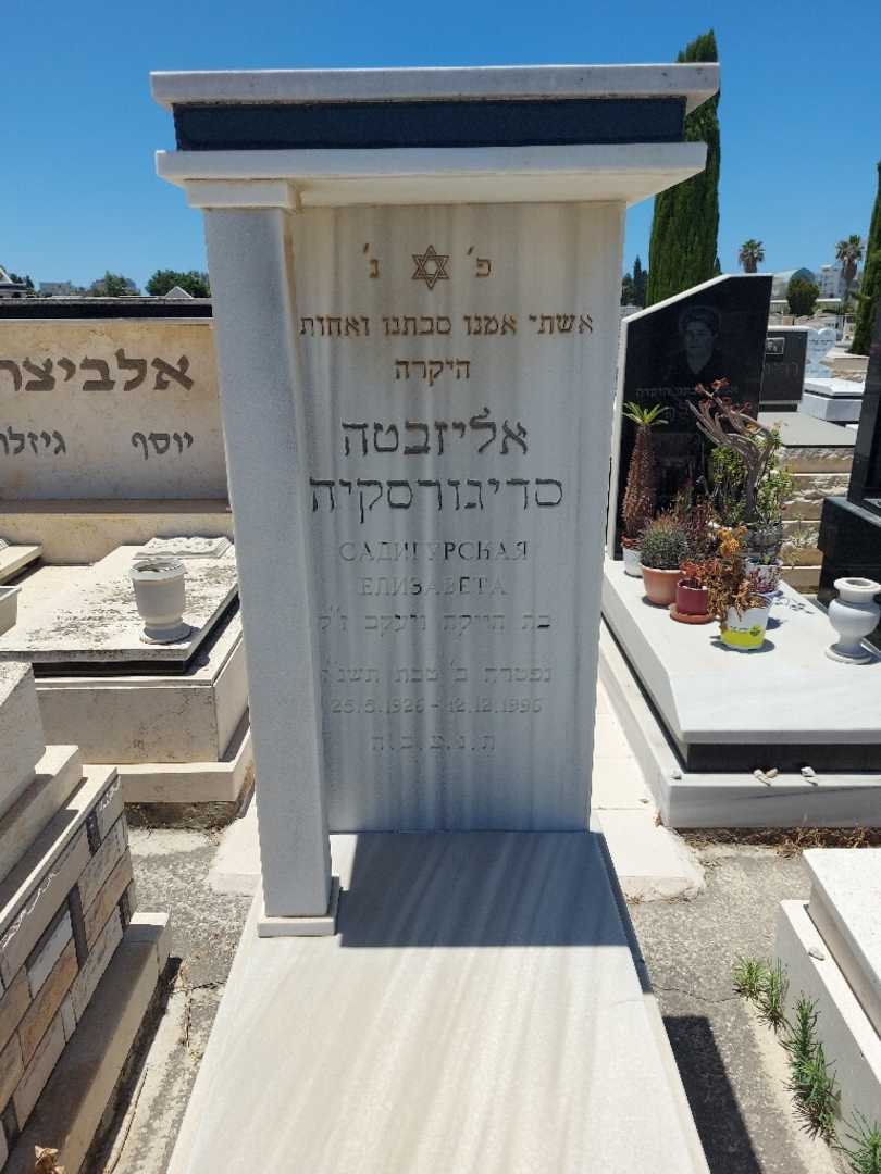 קברו של אליזבטה סדיגורסקי. תמונה 1