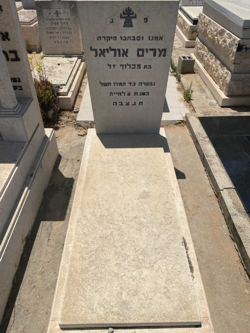 קברו של מרים אוליאל