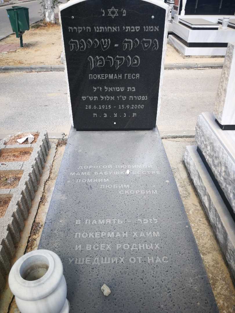 קברו של גסיה - שיינה פוקרמן