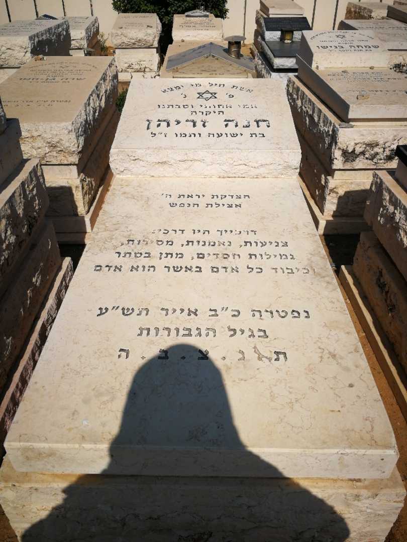 קברו של חנה זריהן