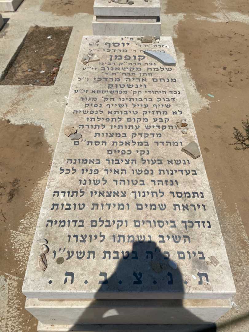 קברו של מנחם אריה מרדכי וינשטוק. תמונה 1