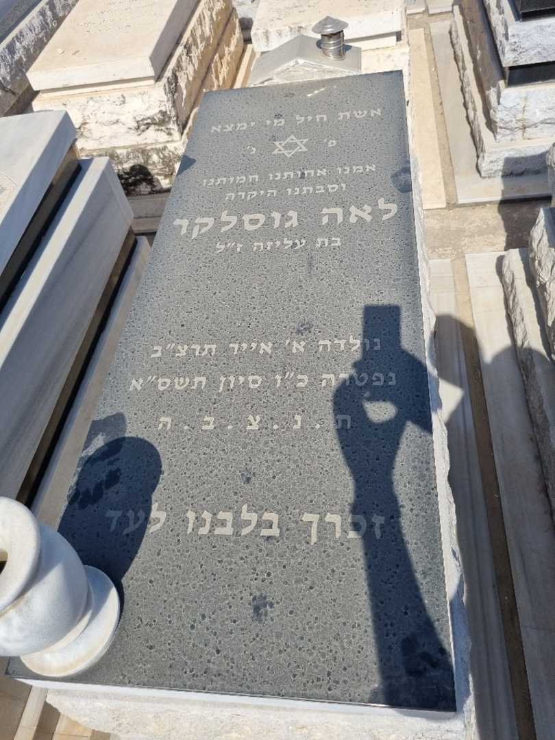 קברו של לאה גושלקר