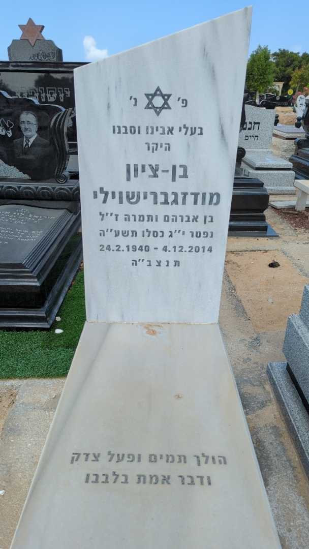 קברו של בן ציון מודזגברישוילי. תמונה 3