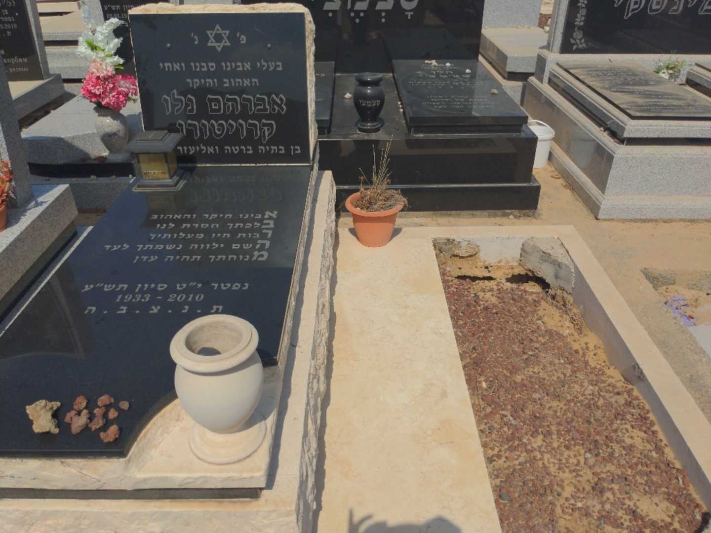 קברו של אברהם נלו קרויטורו. תמונה 1