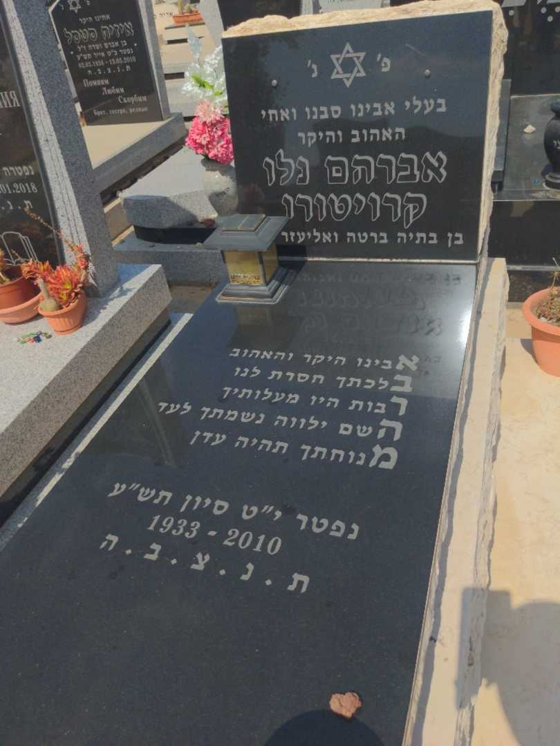 קברו של אברהם נלו קרויטורו. תמונה 2