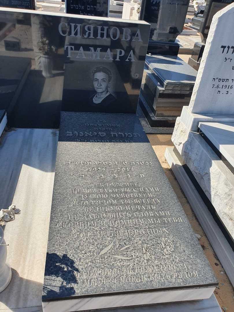 קברו של תמרה סיאנוב. תמונה 2