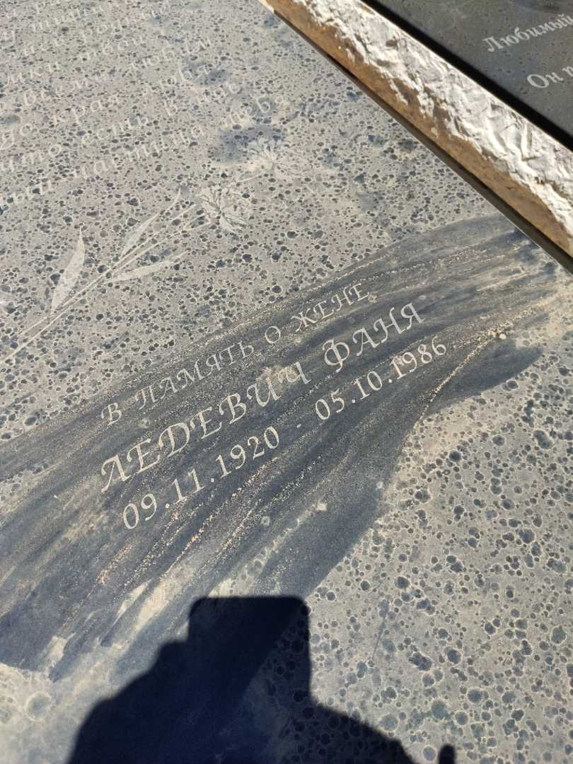 קברו של פניה לדביץ'. תמונה 2