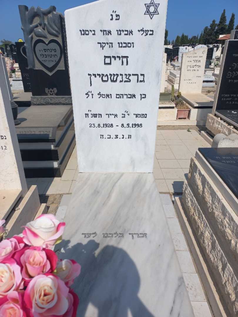 קברו של חיים גרצנשטיין