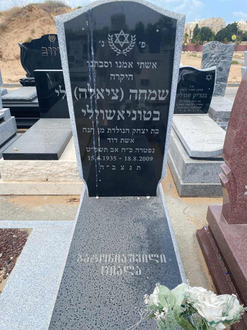 קברו של שמחה "ציאלה" בטוניאשוילי. תמונה 2