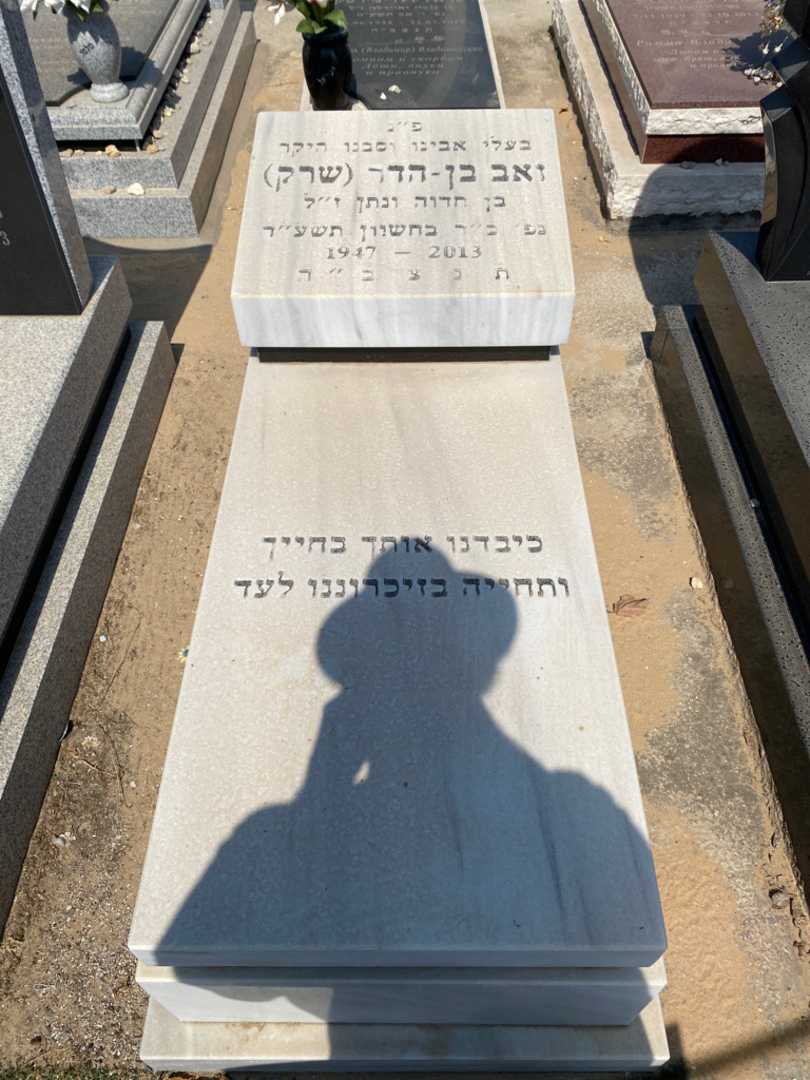 קברו של זאב "שרק" בן- הדר. תמונה 1