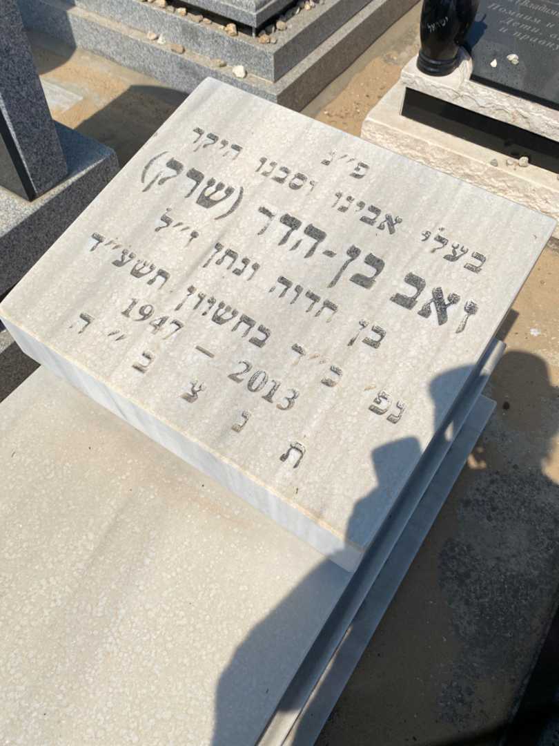 קברו של זאב "שרק" בן- הדר. תמונה 2