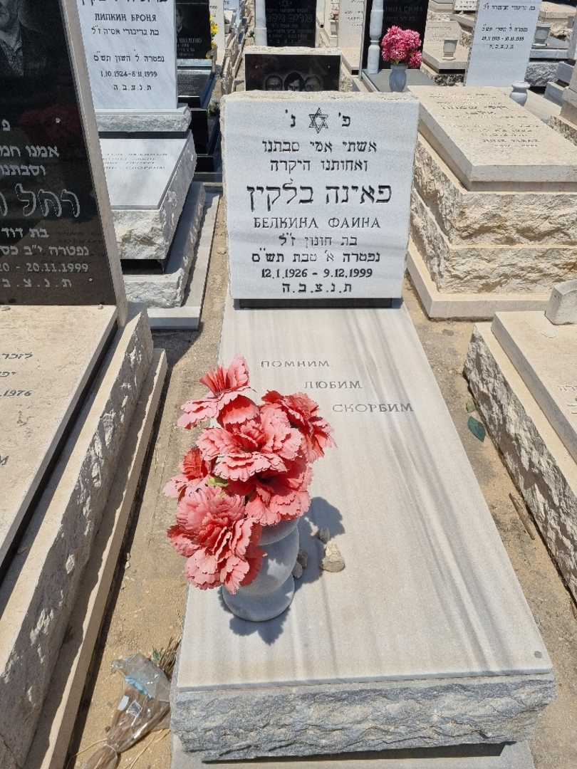 קברו של פאינה בלקין