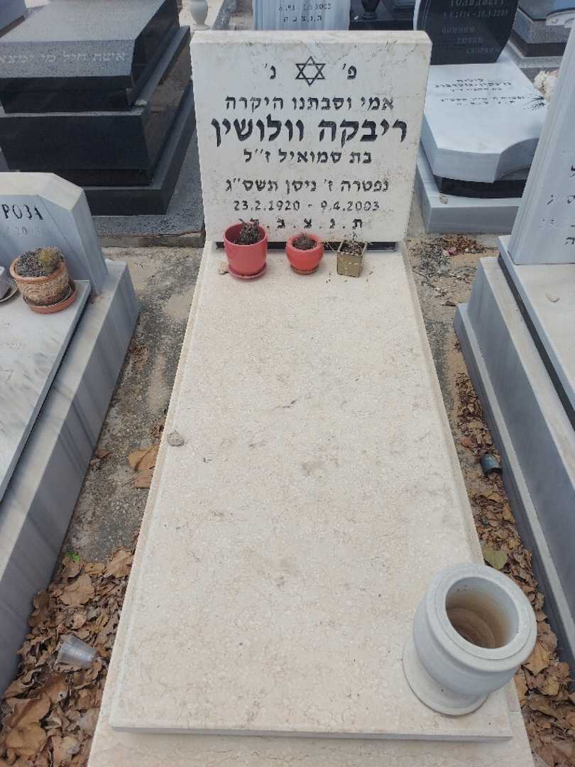 קברו של ריבקה וולושין
