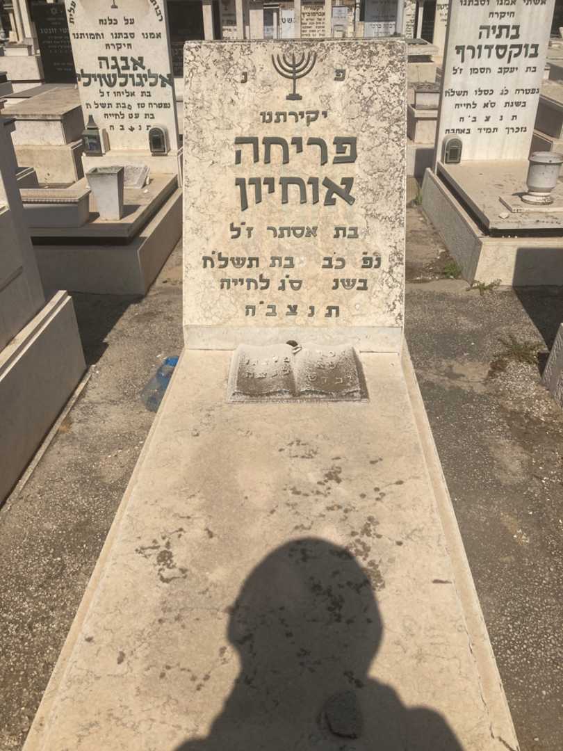 קברו של פרחה ז"ל אוחיון